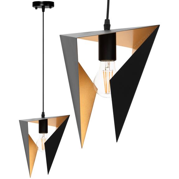 TRIANGELFORMAD GEOMETRISK TAKLAMPA APP253-1CP SVART