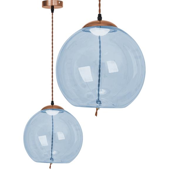 LED-takpendel i glas APP445-CP Blå