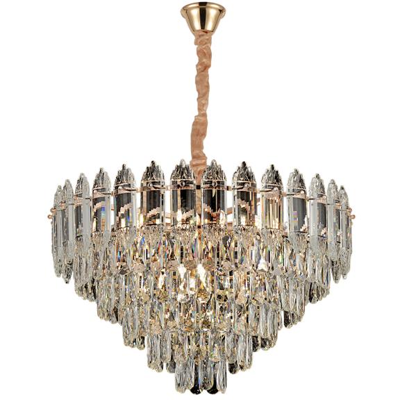 Hänglampa med kristaller G057-CP 50 cm Guld