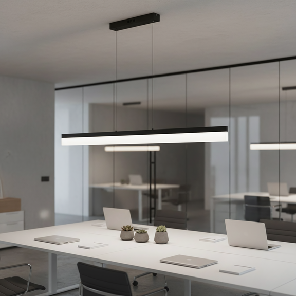 Hängande LED-lampa APP1692-CP 120 cm Svart