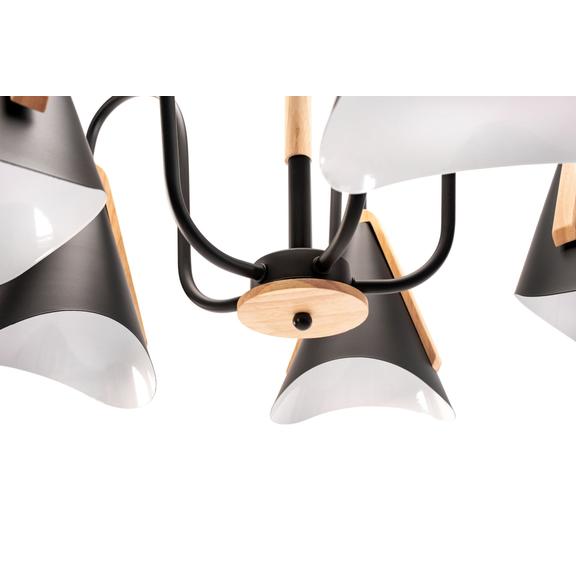 Skandinavisk taklampa femarmad APP607-5C svart