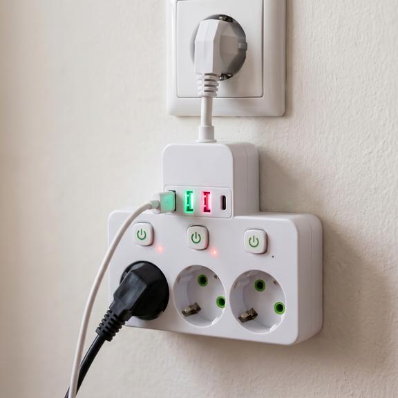 Listwa zasilająca 3 gniazda + 3x USB-A + USB-C JNH018 Biała
