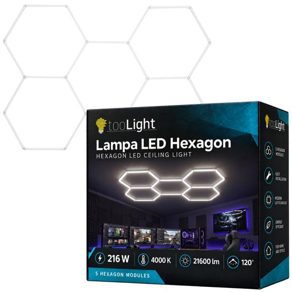 Lampa LED HEXAGON JNH051-H Biała
