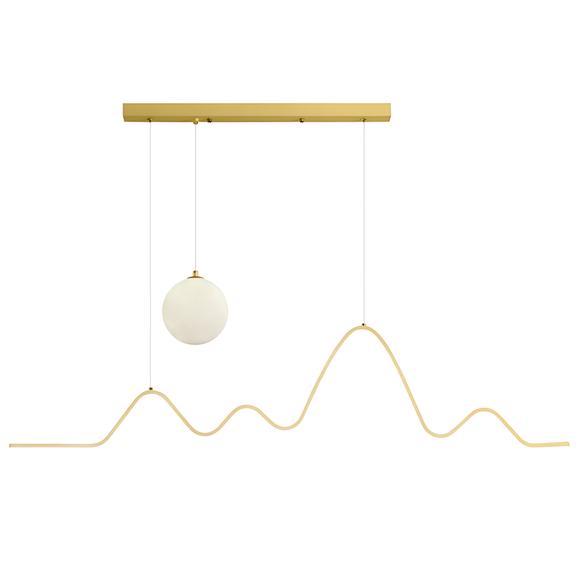 Hängande LED-lampa LHJ034-CP 120 cm Borstad Guld
