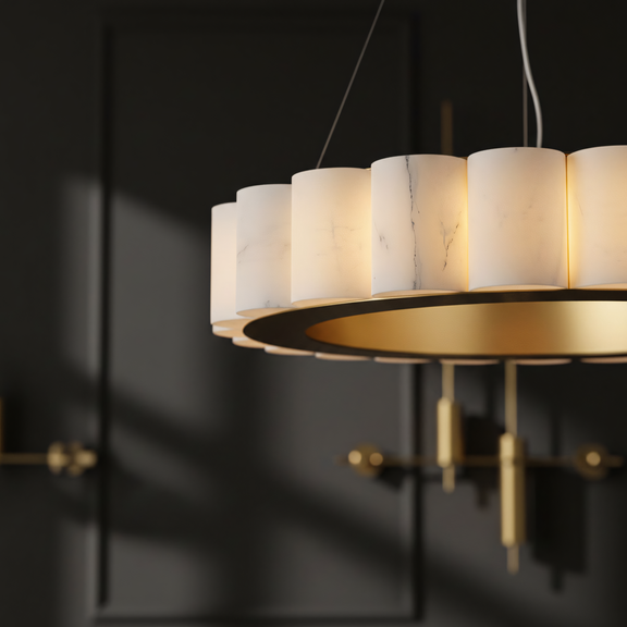 HÄNGENDE LED TAKLAMPA APP1801-CP Borstad Guld