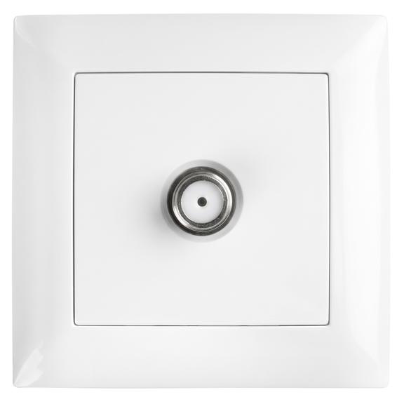 Antenna Socket with Frame OSTE JNH012-G WHITE