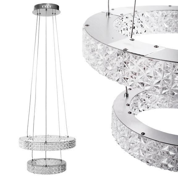 HÄNGLAMPA LED KRISTALL MS006-CP Krom