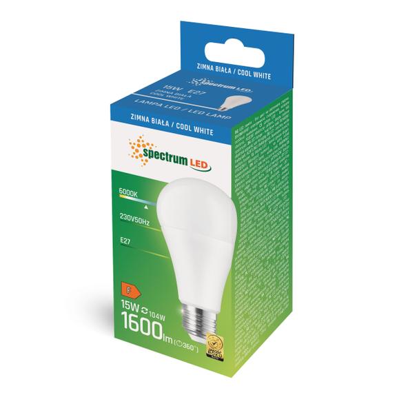 LED-LAMPA GLS E27 230V 15W KALLVIT WOJ+14263