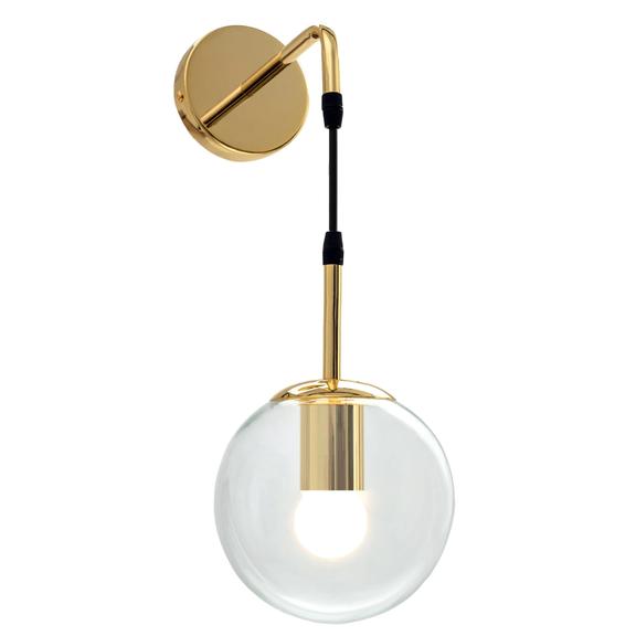 Vägglampa Väggarmatur Glas APP685-1W Guld