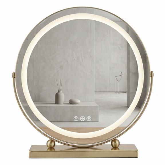 Spegel LED MAKE-UP L.Gold 50 cm