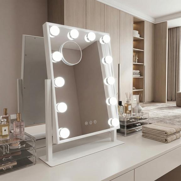 LED-spegel Style White 30x40