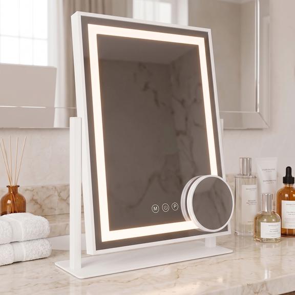 LED-spegel LUMI White 30x40cm