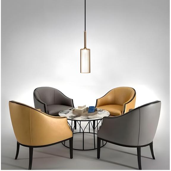 Taklampa Hängande Glaslykta APP1700-1CP AMBER C