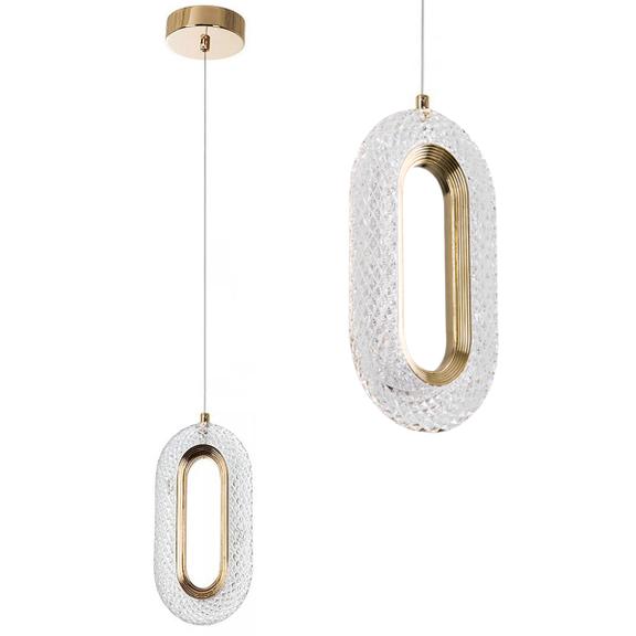 HÄNGLANDE KRISTALLAMPA LED G113-1CP Guld