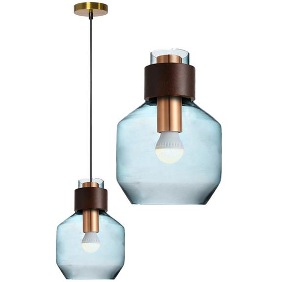 Glas taklampa APP433-1CP Blå