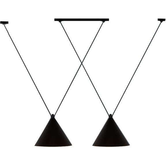 Hängande taklampa i loftstil APP548-2CP Svart