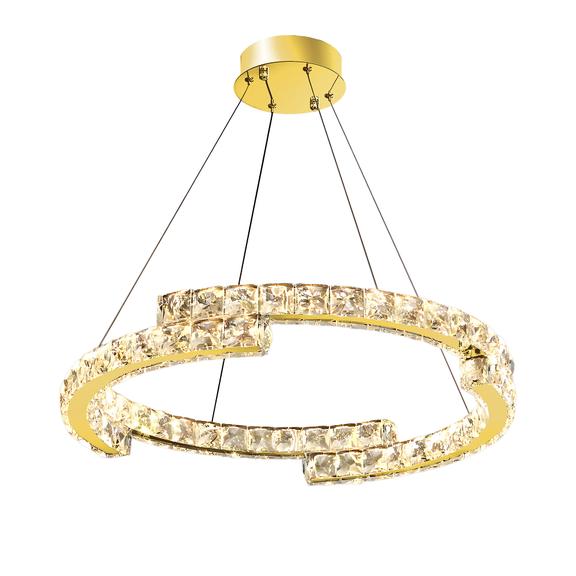 HÄNGANDE LED TAKLAMPA APP1771-CP GULD 60 cm