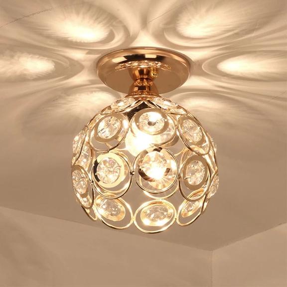 ELEGANT TAKLAMPA APP205-1C KRISTALL GULD