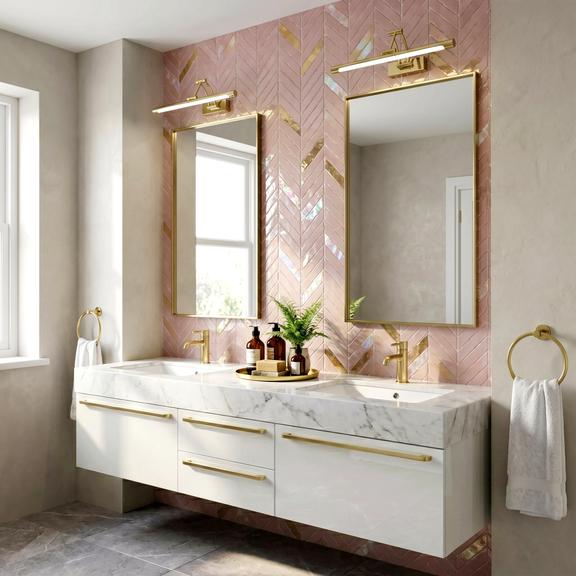 Badrum vägg LED-lampa SWE019-1W Gold