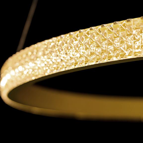 TAKLAMPA HÄNGANDE KRISTALL LED LHJ044-CP2 GULD