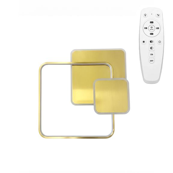 Taklampa APP1714-C LED-plafond Borstad Guld + fjärrkontroll