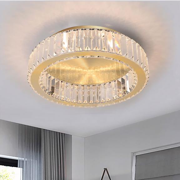 KRYSZTALLOPPLYSNING PLAFOND APP1722-C 50 cm BORSTAD GULD