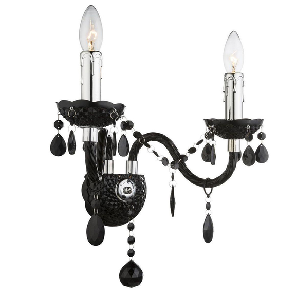 VÄGGLAMPA EBT018-2W Svart
