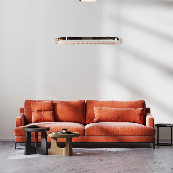 HÄNGLAMPA LED APP1751-CP Guld 90 cm