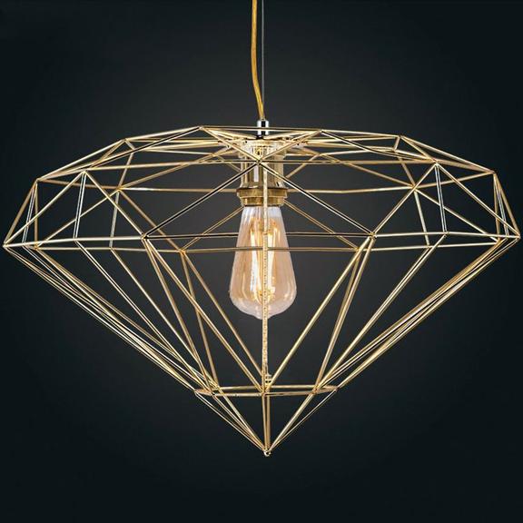 HÄNGLAMPA DIAMANT METALL LOFT APP562-1CP Ljusguld