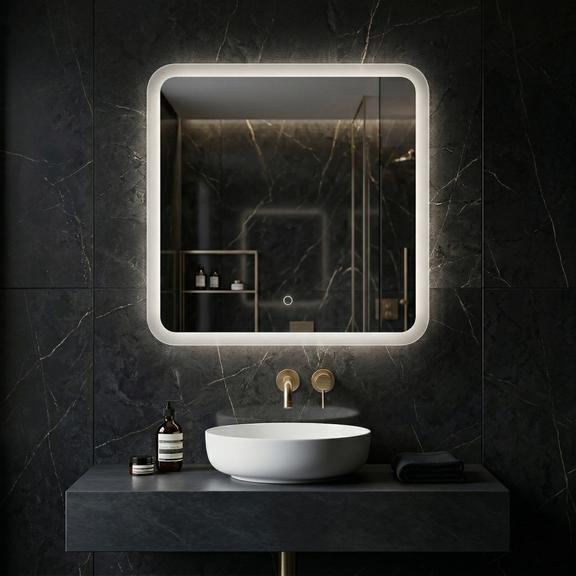 LED-VÄGGSPEGEL 70x70cm TOP-2