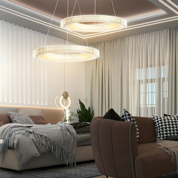 HÄNGLAMPA LED MS002-CP Roséguld 60 cm