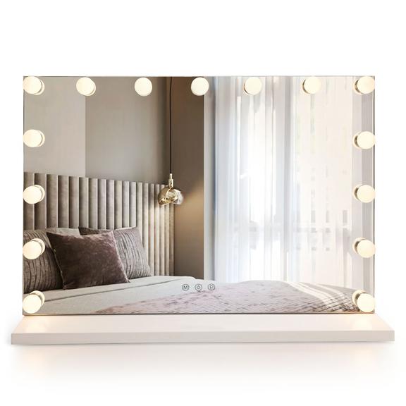 Spegel LED Hollywood Vit 80x60