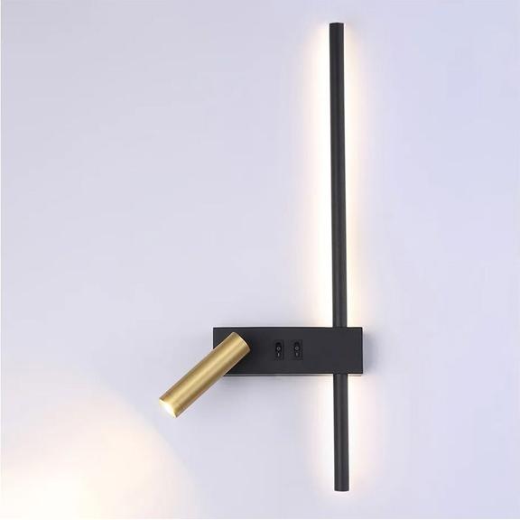 VÄGGLAMPA VÄGGLYKTA APP1439-2-W VÄNSTER BLACK GOLD