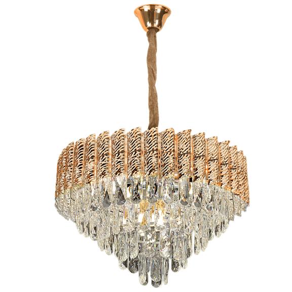 Hänglampa med Kristaller G054-CP 50 cm Guld