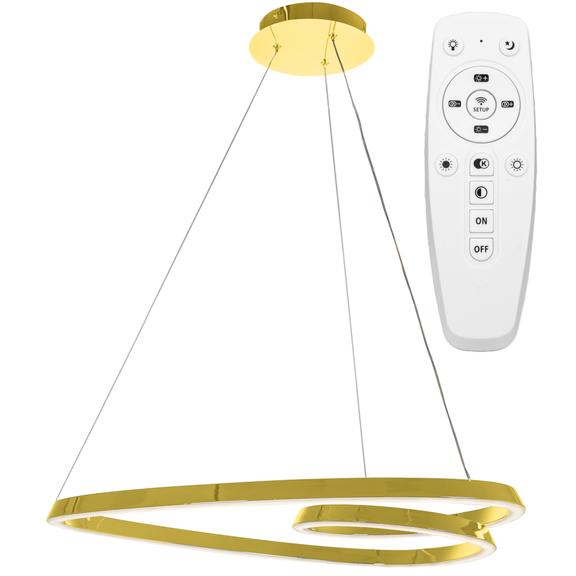 Taklampa Loop LED APP797-cp Guld + Fjärrkontroll