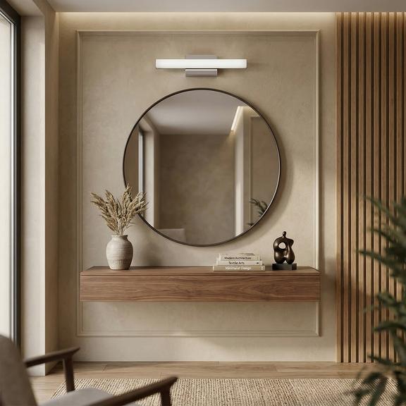 BADRUMSVÄGGLAMPA LED 42CM APP1845-1W CHROM
