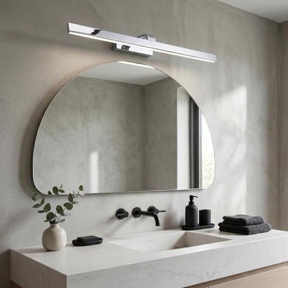 Badrum vägg LED-lampa SWE003-1W 73cm CHROME