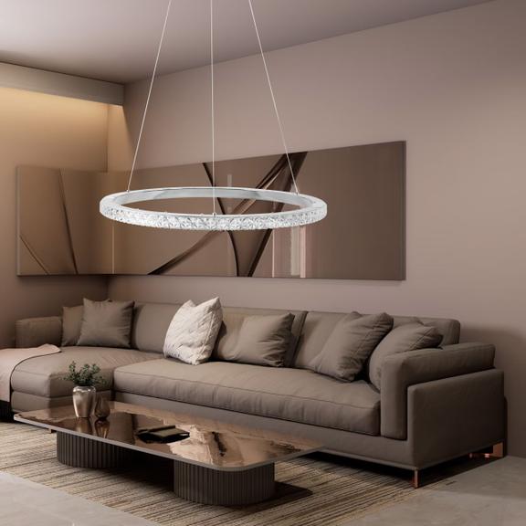 HÄNGLAMPA LED MS010-CP 59 cm Krom