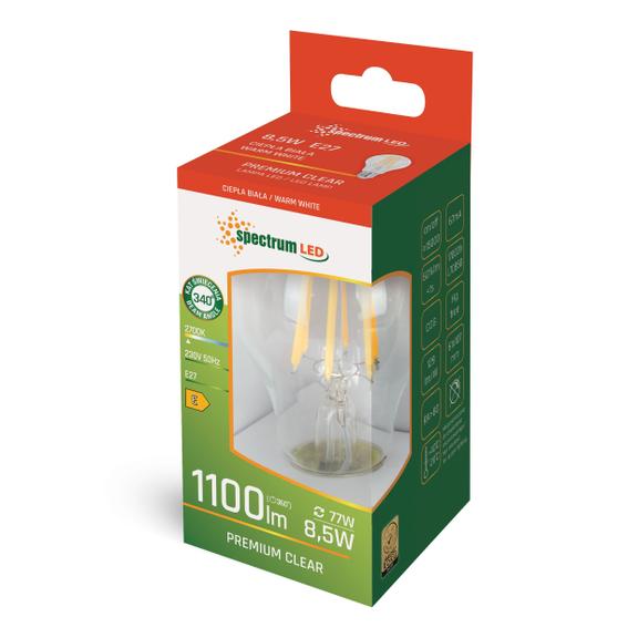 LED-lampa GLS E27 8,5W WOJ+14595
