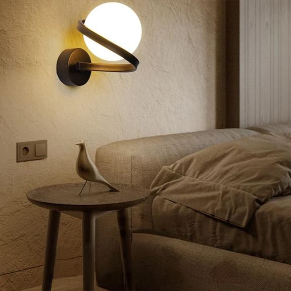 VÄGGLAMPA VÄGGLJUS APP1209-1W Svart
