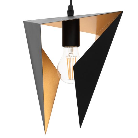 TRIANGELFORMAD GEOMETRISK TAKLAMPA APP253-1CP SVART
