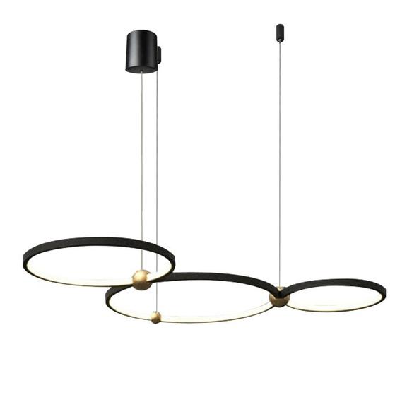 Lampa Ring 3 LED + fjärrkontroll APP752-30-40-50 Svart