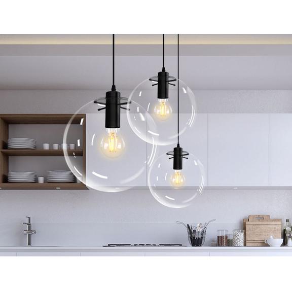 Glaspendellampa Lassi 25 cm APP307-1CP Svart