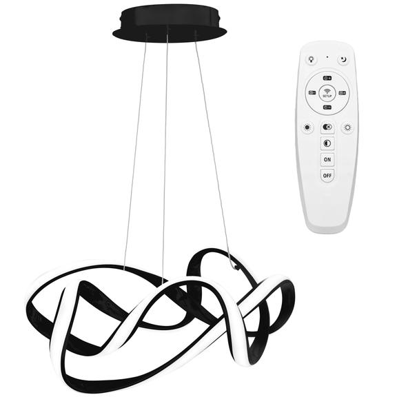 Modern taklampa LED + FJÄRRKONTROLL EVE APP820-CP Svart