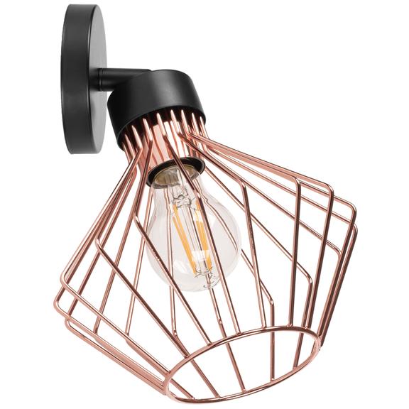 Vägglampa metall loft APP534-1W Roséguld