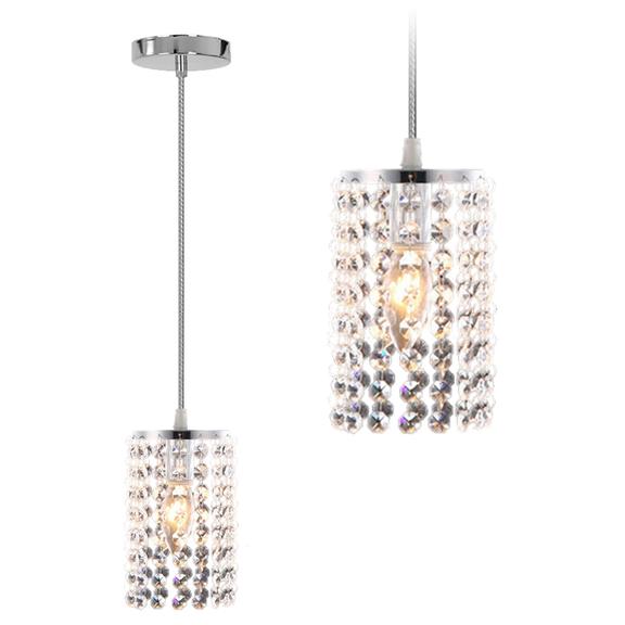 Taklampa Kristall APP730-1CP Silver