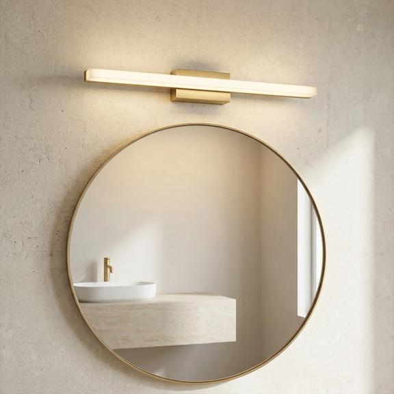 BADRUMSVÄGGLAMPA LED 60CM APP1852-1W BRUSH GOLD