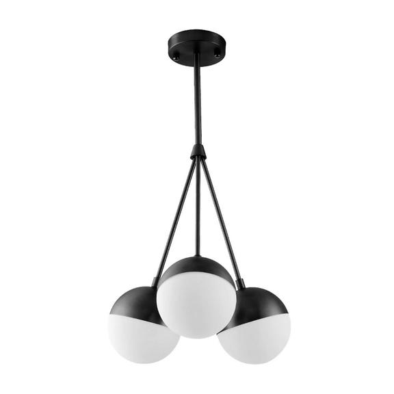 Hänglampa Glas Klot Opal APP687-3CP Svart