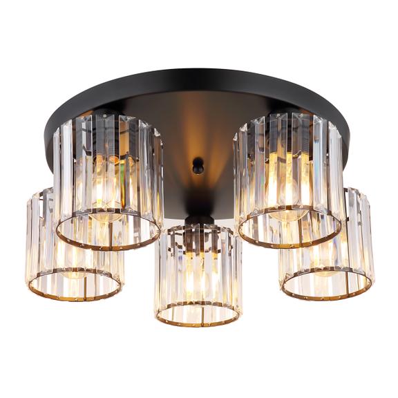 Kristalltaklampa EBT023-5C SVART