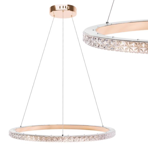 HÄNGLAMPA LED MS009-CP Ljust Roséguld 59 cm